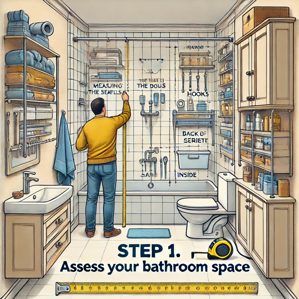 Wall Storage for Small Bathroom：Step 1. Assess Your Bathroom Space