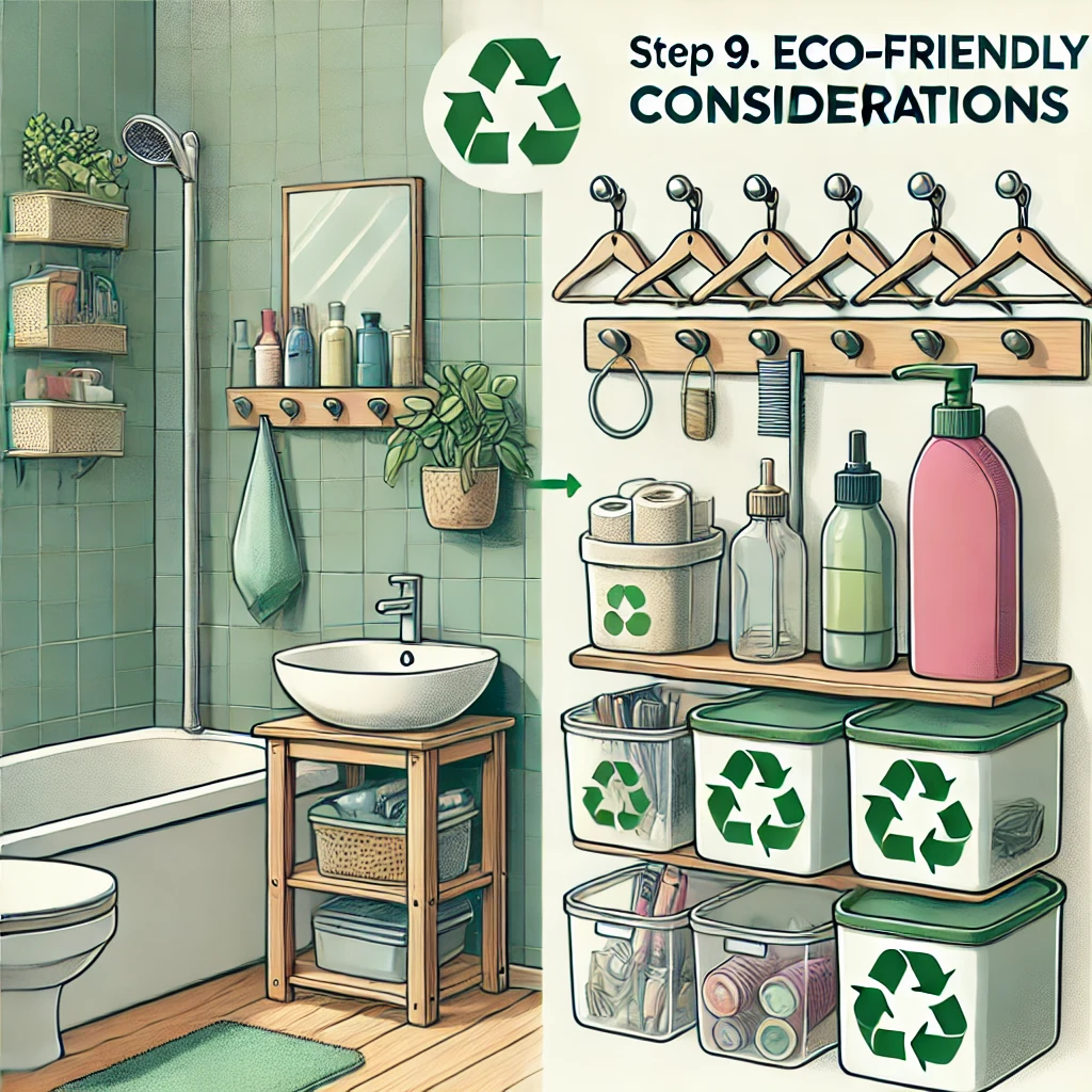 Wall Storage for Small Bathroom: Step 9. Eco-Friendly Considerations